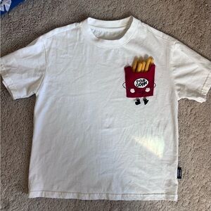 Kids White Popcorn Graphic T-Shirt